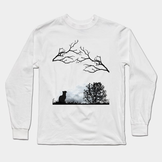 Paseo Nocturno Long Sleeve T-Shirt by CrowsDsg